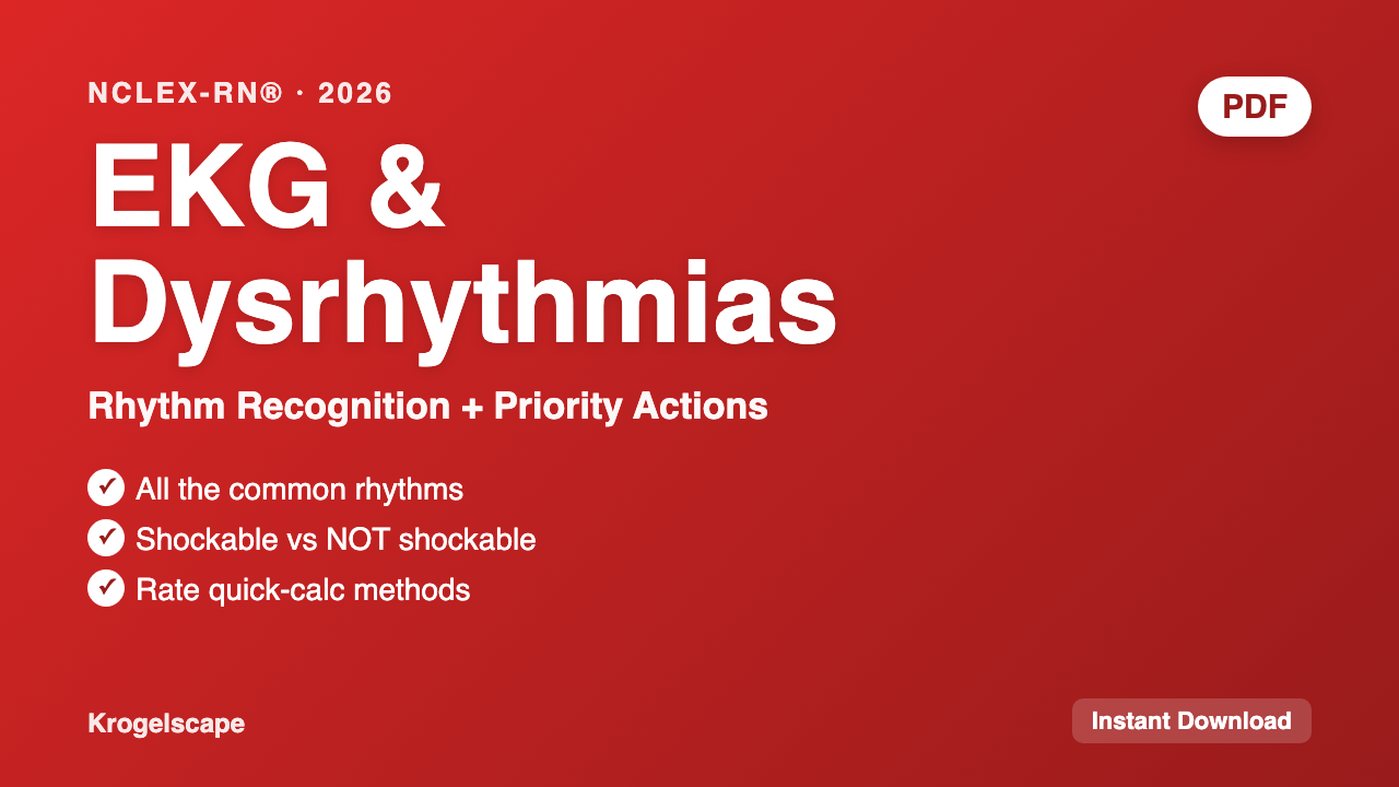 NCLEX EKG and Dysrhythmia Cheat Sheet