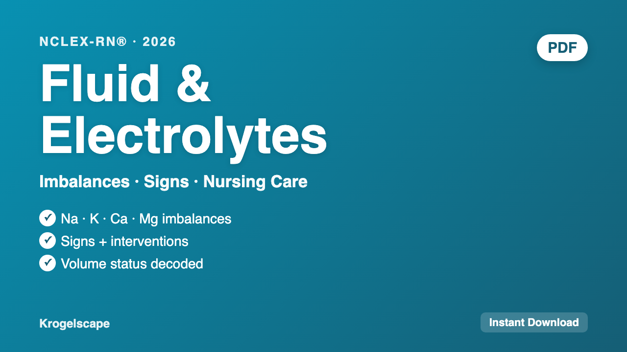 NCLEX Fluid and Electrolytes Cheat Sheet